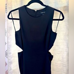 Yumi Kim Black Bodycon Midi Dress with Cutout Design